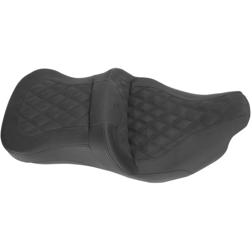 Saddlemen Heated Road Sofa Seat for 2008-2023 Harley Touring - Lattice Stitch