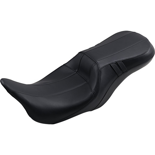 LePera Outcast GT 2-Up Seat for 2008-2023 Harley Touring - Black/Carbon Weave