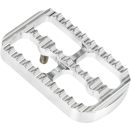 Joker Machine Serrated Brake Pedal Cover for Harley FL - Raw