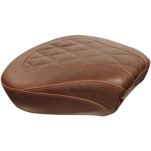 Mustang Wide Tripper Brown Rear Seat for 2008-2023 Harley Touring - Diamond