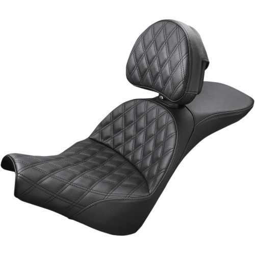Saddlemen Explorer LS Touring Seat w/ Backrest for 2018-2024 Harley Street Bob