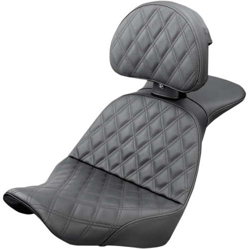Saddlemen Explorer LS Touring Seat w/ Backrest for 2018-2024 Harley Softail - FXLR/FLSB