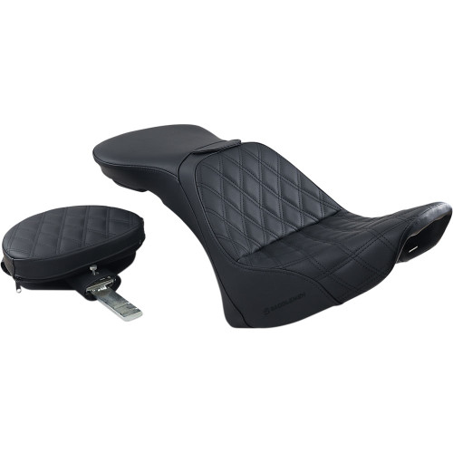 Saddlemen Explorer LS Touring Seat w/ Backrest for 2006-2017 Harley Softail Deluxe