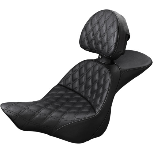 Saddlemen Explorer LS Touring Seat w/ Backrest for 2013-2017 Harley Softail Breakout