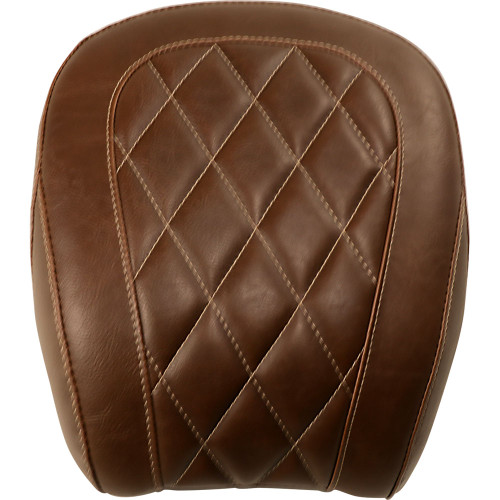 Mustang Brown Wide Tripper Rear Seat for 2018-2024 Harley FLDE/FLHC - Diamond