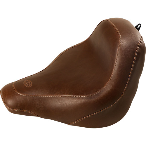 Mustang Brown Wide Tripper Solo Seat for 2018-2024 Harley FXBB - Vintage