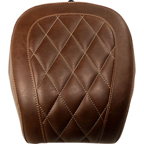 Mustang Brown Wide Tripper Rear Seat for 2018-2024 Harley FXBB - Diamond