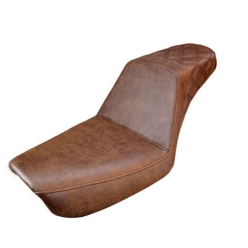 Saddlemen Brown Step Up Rear LS Seat for 1991-1995 Harley Dyna