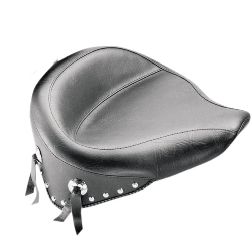 Mustang Wide Solo Seat for 2000-2015 Harley Softail FLSTC/FLSTS - Studded