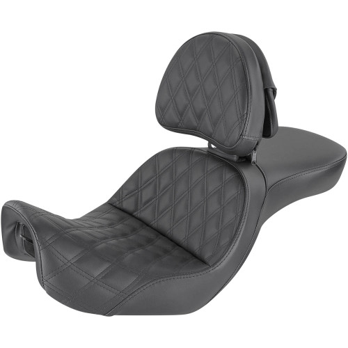 Saddlemen Explorer LS Touring Seat with Driver Backrest for 2006-2017 Harley Dyna