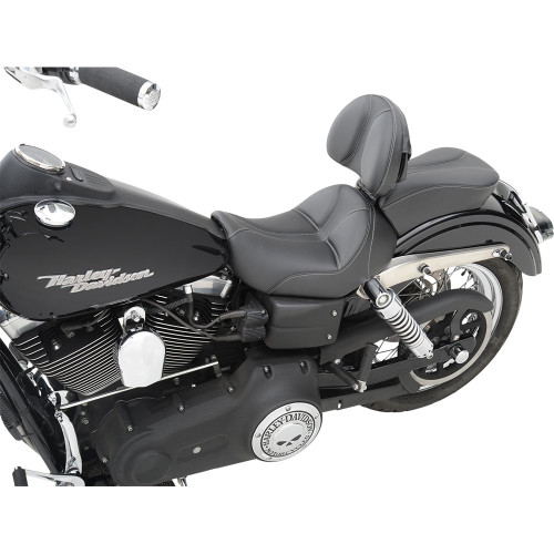 Saddlemen Dominator Solo Seat w/ Backrest Option for 2006-2017 Harley Dyna