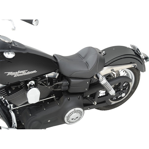 Saddlemen Dominator Solo Seat w/ Backrest Option for 2006-2017 Harley Dyna