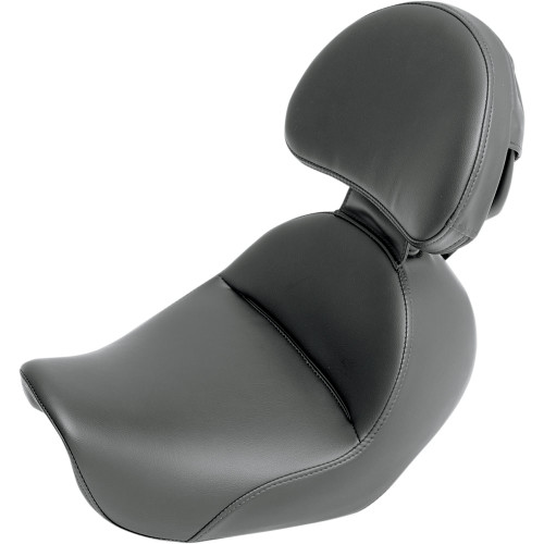 Saddlemen Heels Down Solo Seat w/ Driver Backrest for 2006-2017 Harley Dyna - Smooth