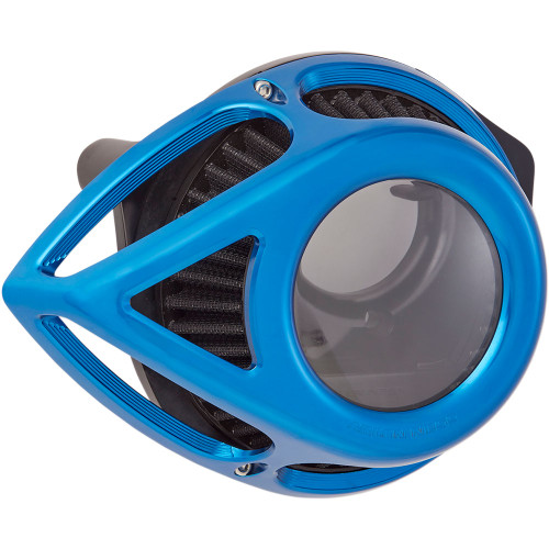 Arlen Ness Clear Tear Air Cleaner for 1999-2017 Harley Twin Cam Cable Throttle - Blue
