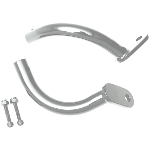 Rick Doss Saddlebag Guard Eliminator Brackets for 1997-2008 Harley - Chrome