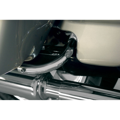 Rick Doss Saddlebag Guard Eliminator Brackets for 1997-2008 Harley - Chrome