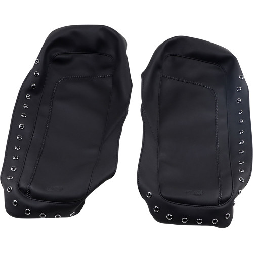 Mustang Saddlebag Lid Covers for 1993-2013 Harley Touring - Black Studs