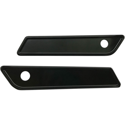 Pro One Black Saddlebag Latch Covers for 2014-2023 Harley Touring - Smooth