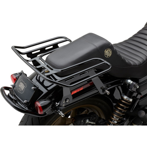 Cobra BA Wraparound Detachable Solo Luggage Rack for 2006-2017 Harley Dyna w/ Saddlemen Seat - Black