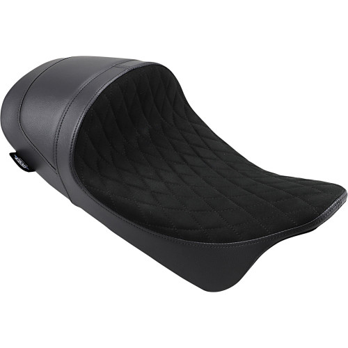 Drag Specialties EZ-On Low Profile Forward Positioning Solo Seat for 2008-2023 Harley Touring - Faux Suede Diamond