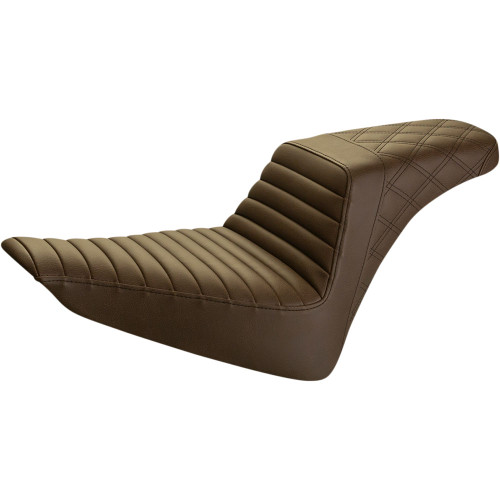 Saddlemen Brown Step Up Seat for 2012-2018 Harley Softail Slim FLS - Front TR / Rear LS