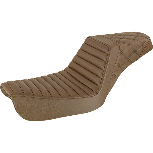 Saddlemen Step Up LS/TR Seat for 2004-2005 Harley Dyna - Brown