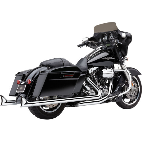 Cobra Speedster Duals Exhaust for 2017-2023 Harley Touring - Fishtail Tips