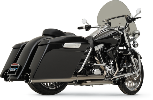 Khrome Werks 2-Into-2 Exhaust System with Two-Step Crossover Headers for 2009-2016 Harley Touring - Eclipse