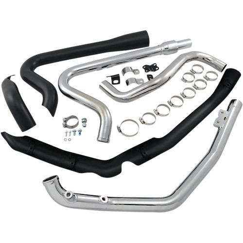 Cobra True Duals Header System for 2017-2023 Harley Touring - Raven Black