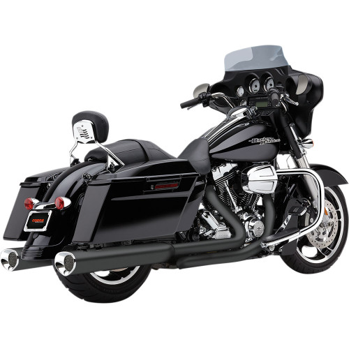 Cobra Tri-Flo Slip-On Mufflers for 1995-2016 Harley Touring - Black