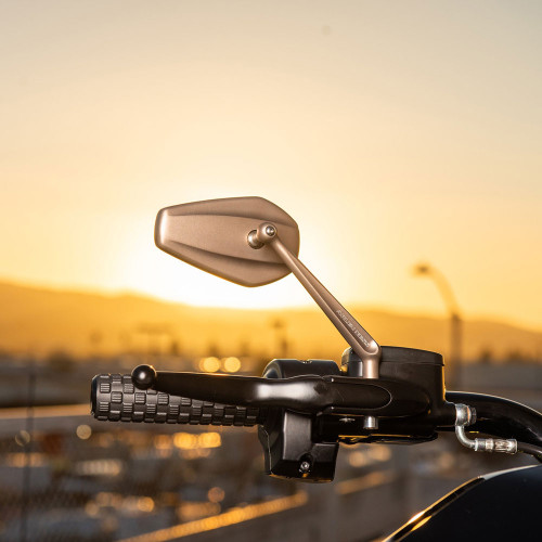 Arlen Ness Mini Stocker Mirrors for Harley - Titanium