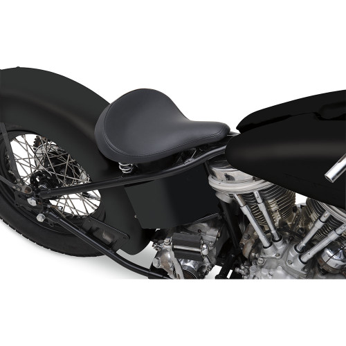 Drag Specialties Black Vinyl Large Spring Solo Seat - Smooth