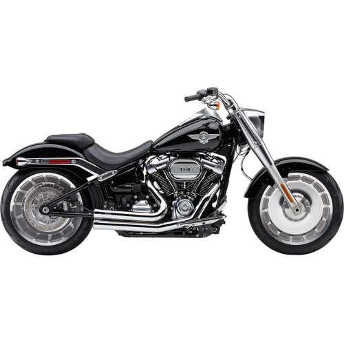 Cobra 909 2-Into-2 Exhaust for 2018-2022 Harley Softail FLFB/FXBR - Chrome