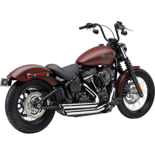 Cobra Speedster Slashdown Exhaust for 2018-2022 Harley Softail FXBB/FXLR/FLSL/FLDE - Chrome
