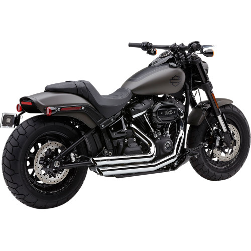 Cobra Speedster Slashdown Exhaust for 2018-2020 Harley Softail Fat Bob - Chrome