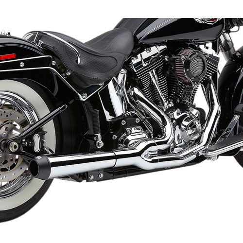 Cobra El Diablo 2-1 Exhaust for 1986-2006 Harley Softail - Chrome