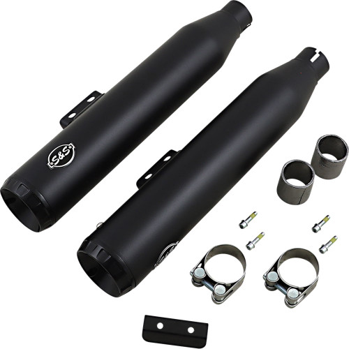 S&S Grand National Slip-On Mufflers for 2018-2020 Harley Softail Models - Black