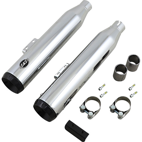 S&S Grand National Slip-On Mufflers for 2018-2020 Harley Softail Models - Chrome