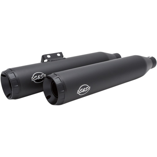 S&S Grand National Slip-On Mufflers Race Only for 2018-2022 Harley Softail Models - Black