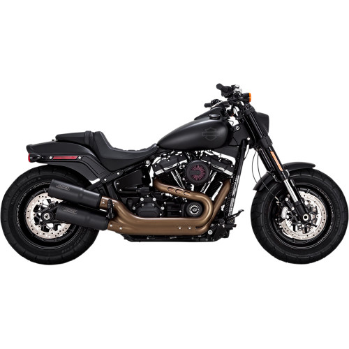 Vance & Hines Hi-Output Slip-On Mufflers for 2018-2022 Harley Softail Fat Bob FXFB - Black