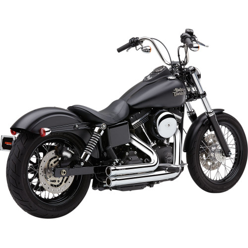 Cobra 909 2-Into-2 Exhaust for 2006-2011 Harley Dyna FXD/FXDWG - Chrome