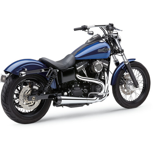 Cobra El Diablo 2-Into-1 Exhaust for 2006-2011 Harley Dyna - Chrome