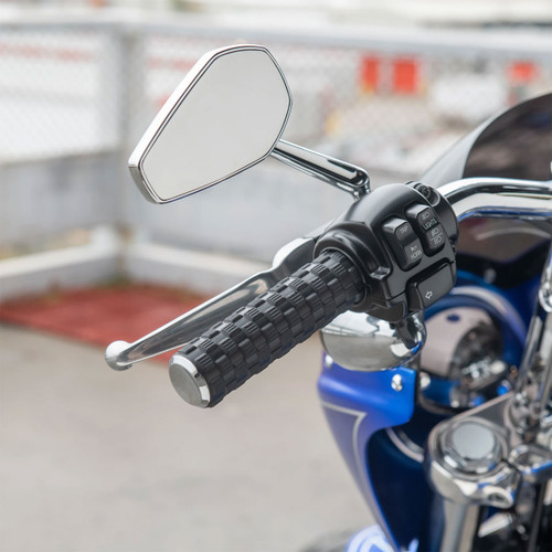 Arlen Ness Airtrax Grips for Harley Electronic Throttle - Chrome
