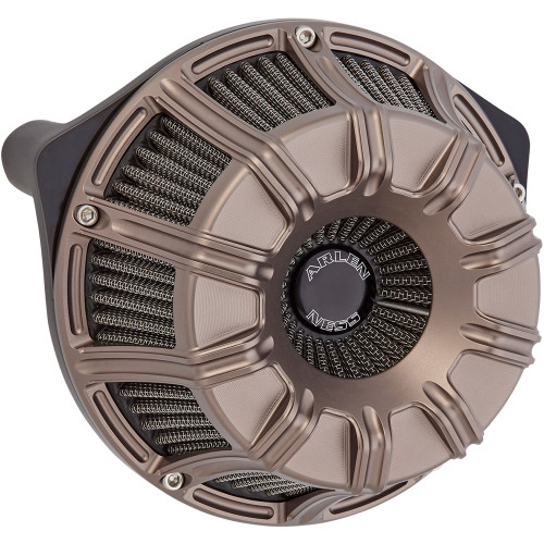 Arlen Ness 10-Gauge Inverted Air Cleaner for 2008-2017 Harley Twin Cam Electronic Throttle - Titanium