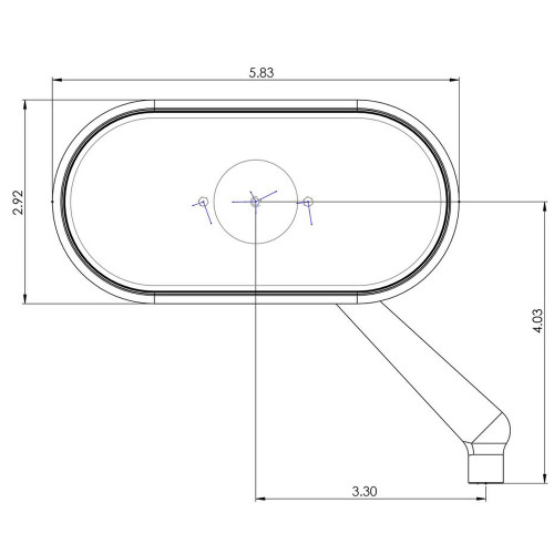 Arlen Ness Forged Oval Mirrors for Harley - Chrome
