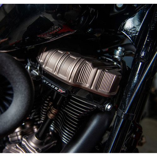 Arlen Ness 10-Gauge Rocker Box Top Covers for 1999-2017 Harley Twin Cam - Titanium