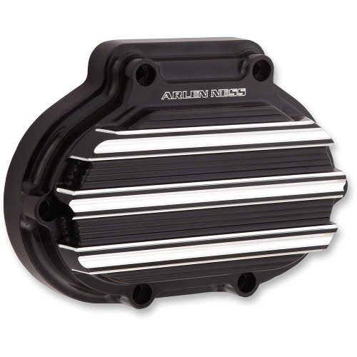 Arlen Ness 10-Gauge Transmission Side Cover for Harley Twin Cam - Black/Machined