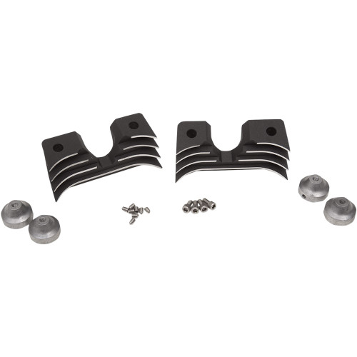 Drag Specialties Wrinkle Black Finned Spark Plug/Head Bolt Covers for 2004-2020 Harley Sportster