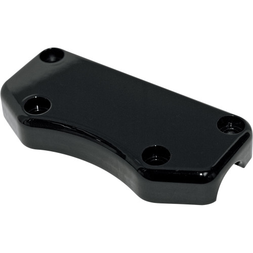 Drag Specialties Smooth Buffalo Handlebar Top Clamp for Harley - Gloss Black