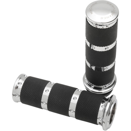 Performance Machine XLS Grips for Harley Electronic Throttle - Chrome